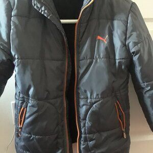 Boys Puma Fleece Lined Hooded Winter Jacket
